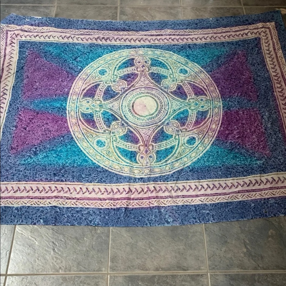 Blue and purple tapestry